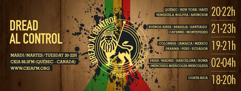 Playlist Dread Al Control Reggae Radio Show 13-08-2019