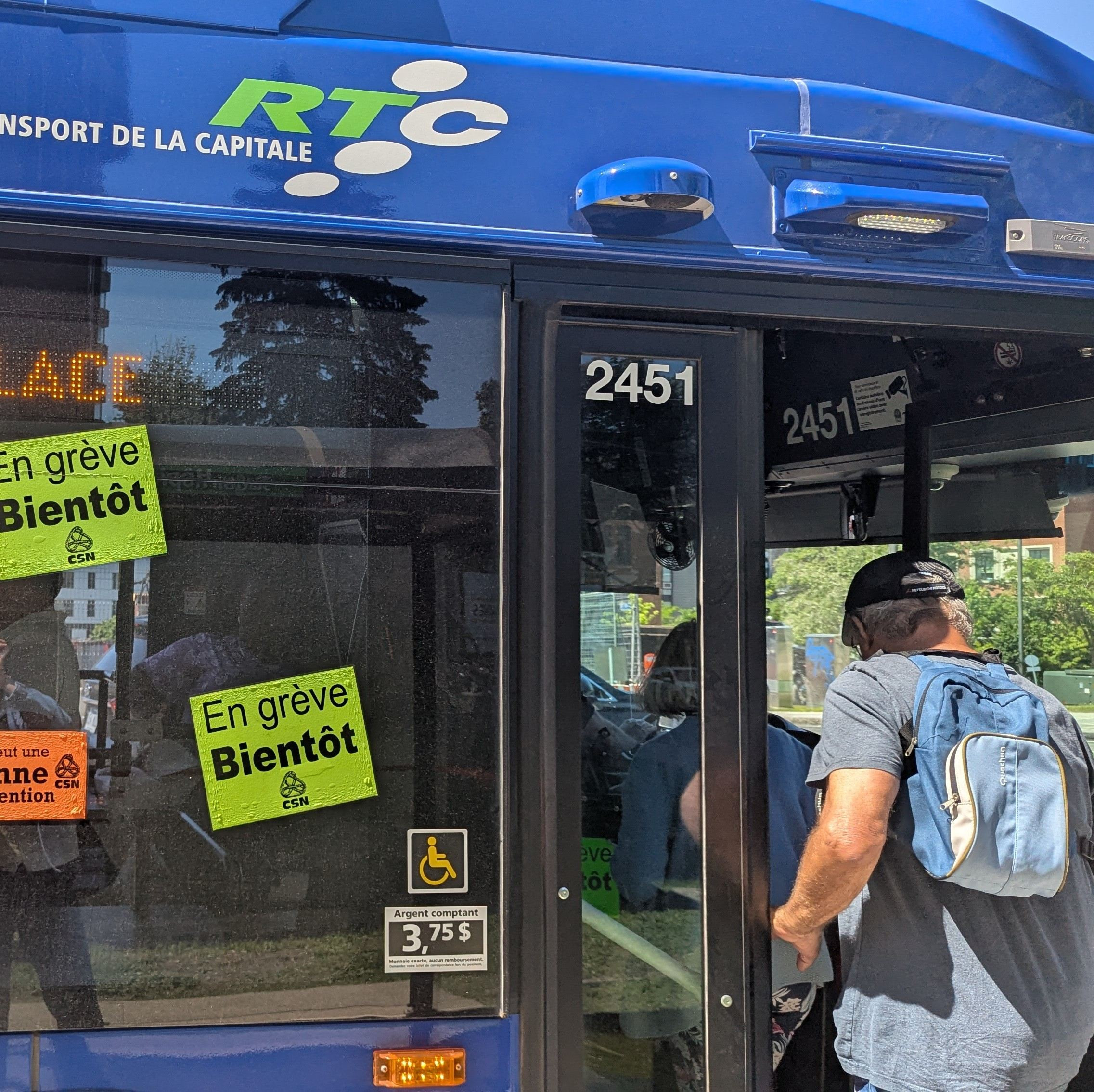 Possible grève du RTC pendant le FEQ